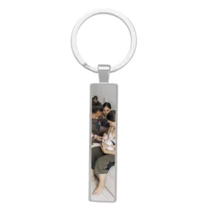 Custom Photo Keychain - rectangle long